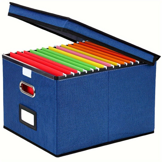 File Organizer Box With Lid Hanging File Folders Letter Size