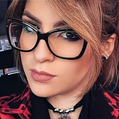 Clear Lens Cat Eye Glasses Light Blocking Anti Fatigue