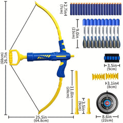 Kids Bow and Arrow Set for Ages 2-4 Range 10 Arrows 2 Archers 20 Foam Darts