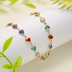 Heart Shaped Niche Ethnic Style Necklace & Bracelet Set
