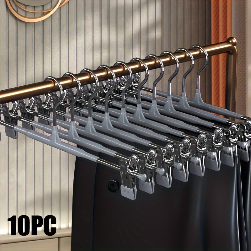 10pcs Pants Plastic Drying Hangers Clothes Storage