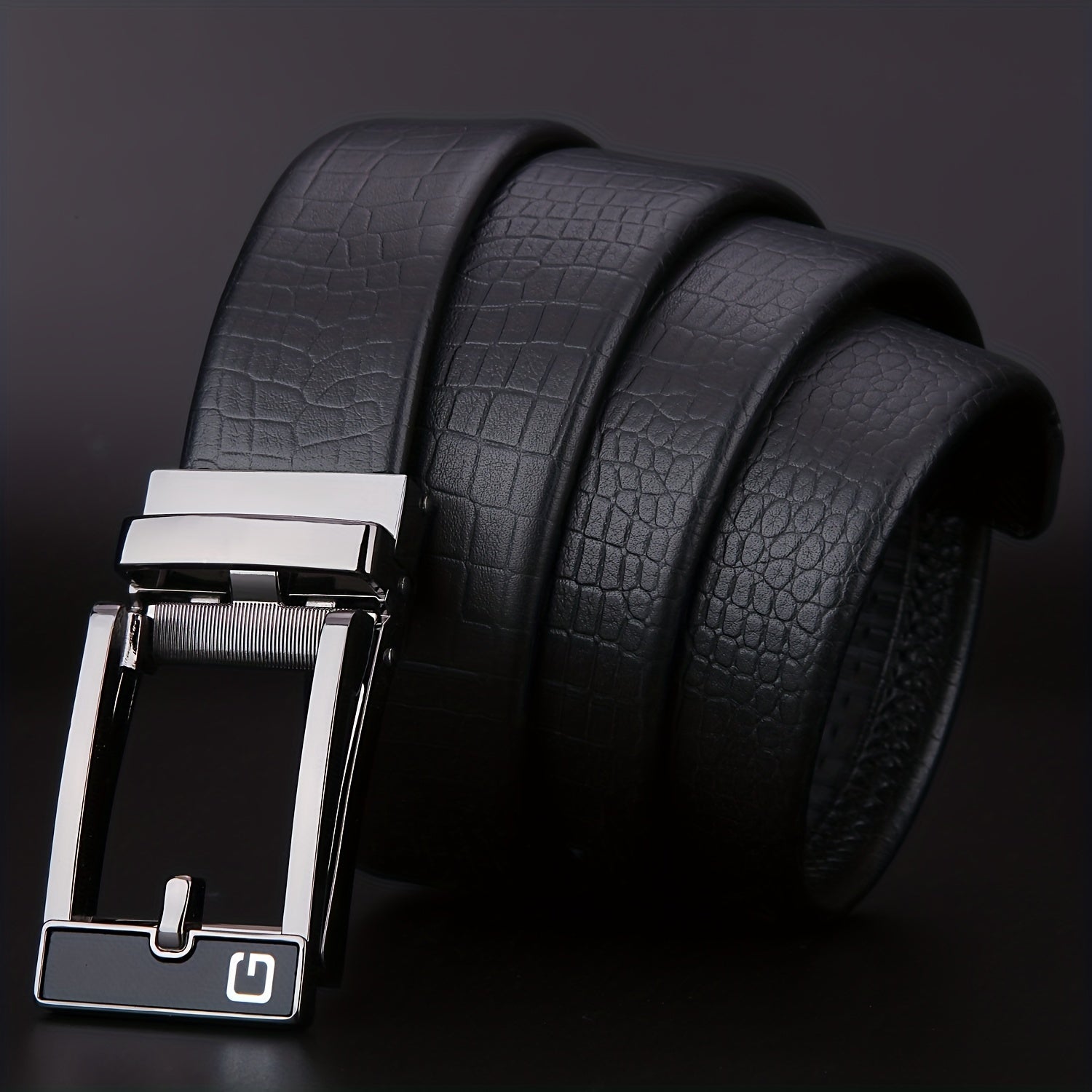 Men's Automatic Buckle Leather Belt Casual Pants Belt