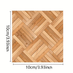 4pcs Wood Grain Flooring Ceramic Tile Doll House Decoration