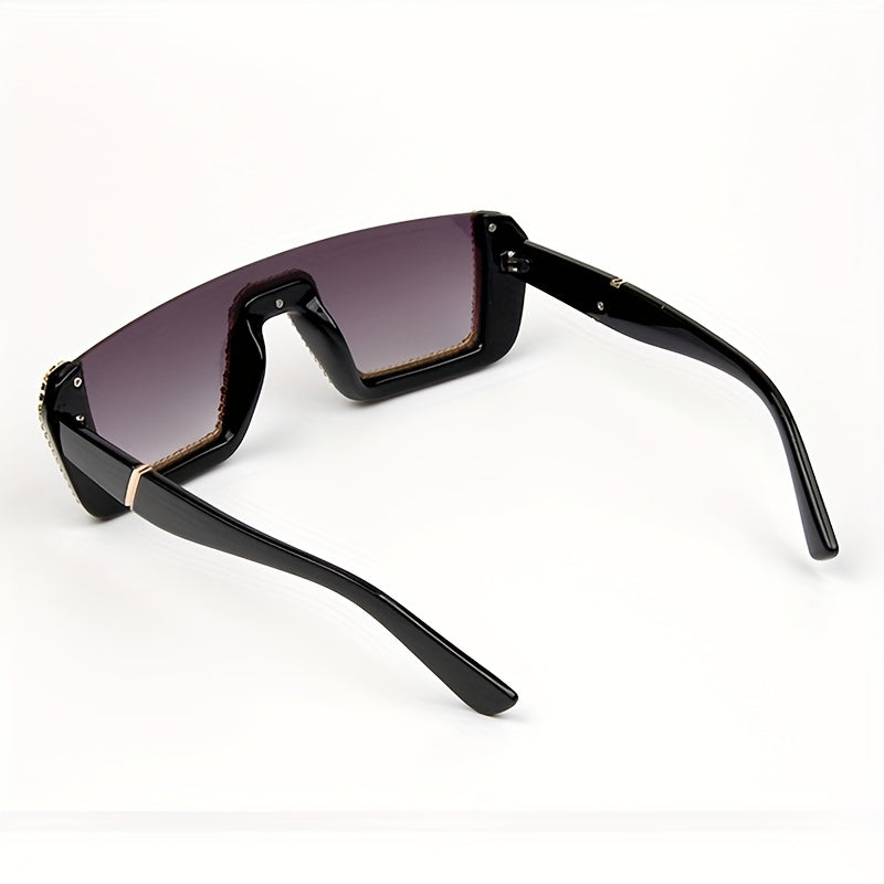 Y2K Rhinestone One Piece Sunglasses Gradient Glasses UV400
