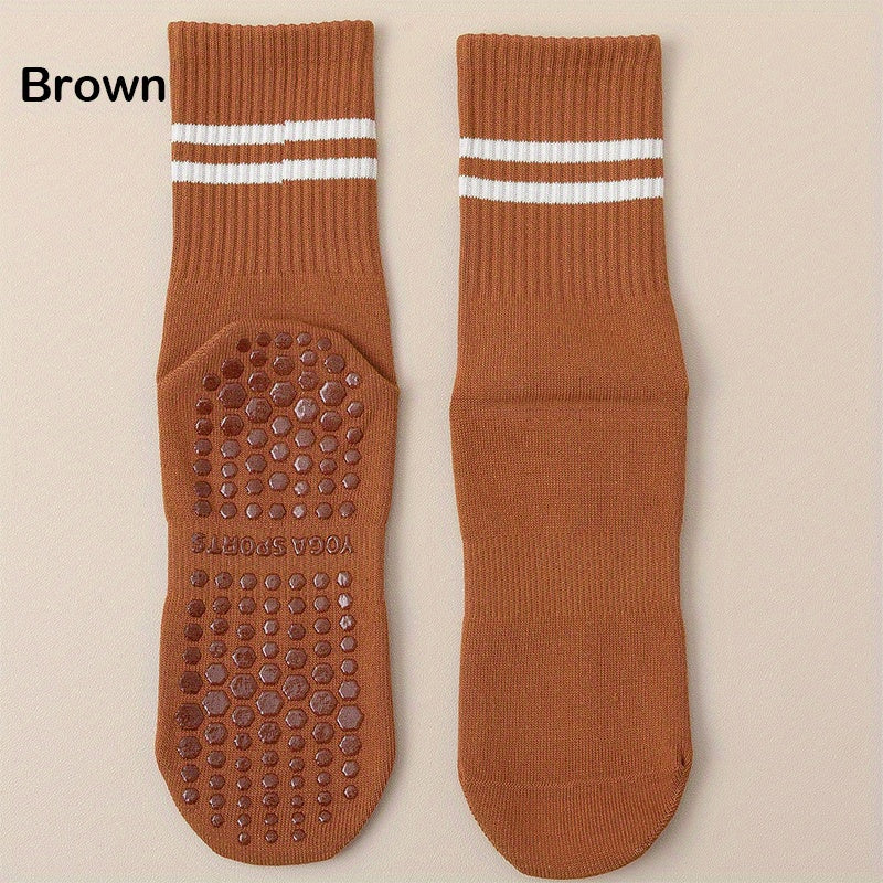 Non slip Yoga Socks Striped Silicone Dance Socks Breathable