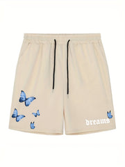 Men's Casual Solid Elastic Waist Drawstring Shorts for Summer