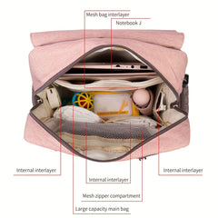 LEQUEEN Diaper Bag Stylish Baby Care Backpack for Mommy On the Go