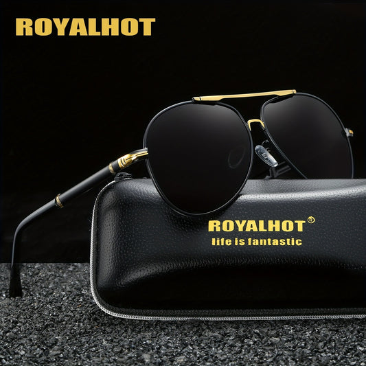 RoyalHot Men's Polarized Oval Sunglasses Business Eyewear