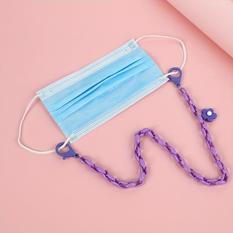 Cartoon Flower Decor Glasses Chain Eyeglasses Lanyard Face Covering Chain