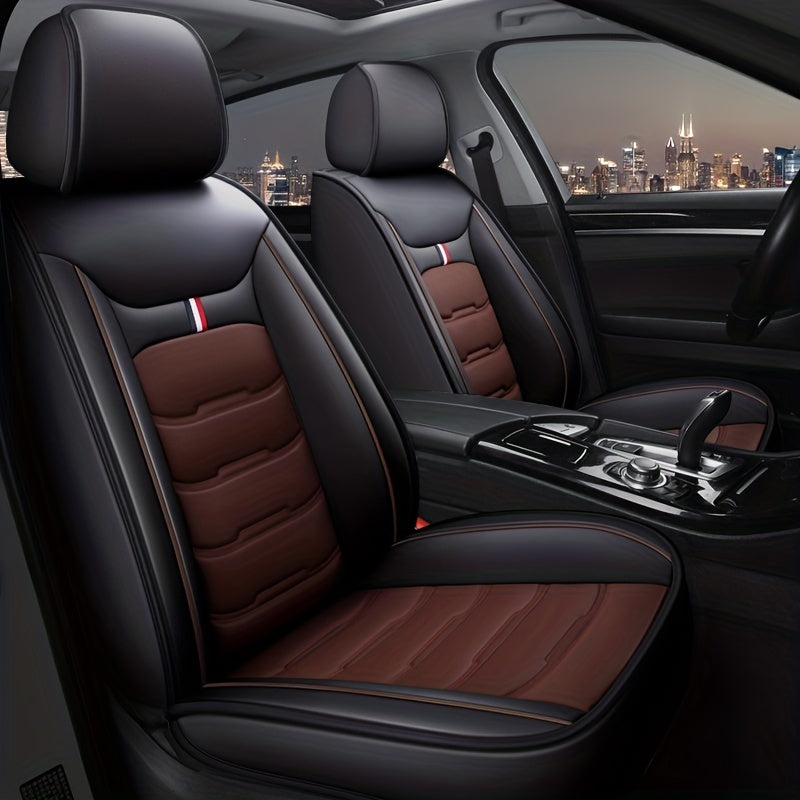 Full Leather Car Seat Cover All Seasons Universal Breathable Cushion