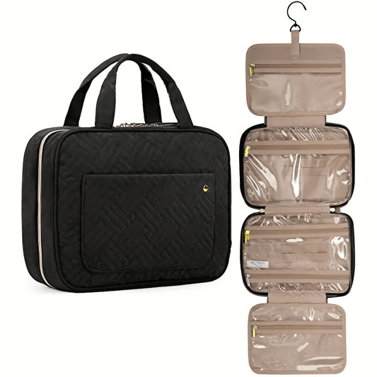 Travel Toiletry Bag with Hanging Hook Water Resistant Makeup Cosmetic Organizer