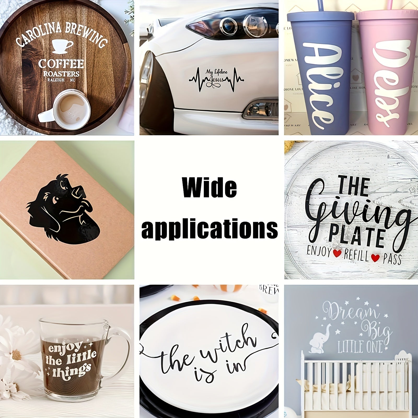 6.1m Permanent Adhesive Vinyl for Cricut 30x48cm - Scrapbooking, Car Decals