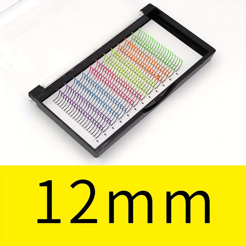 UV Fluorescent False Eyelashes with Glitter - Dramatic Fairy Colors