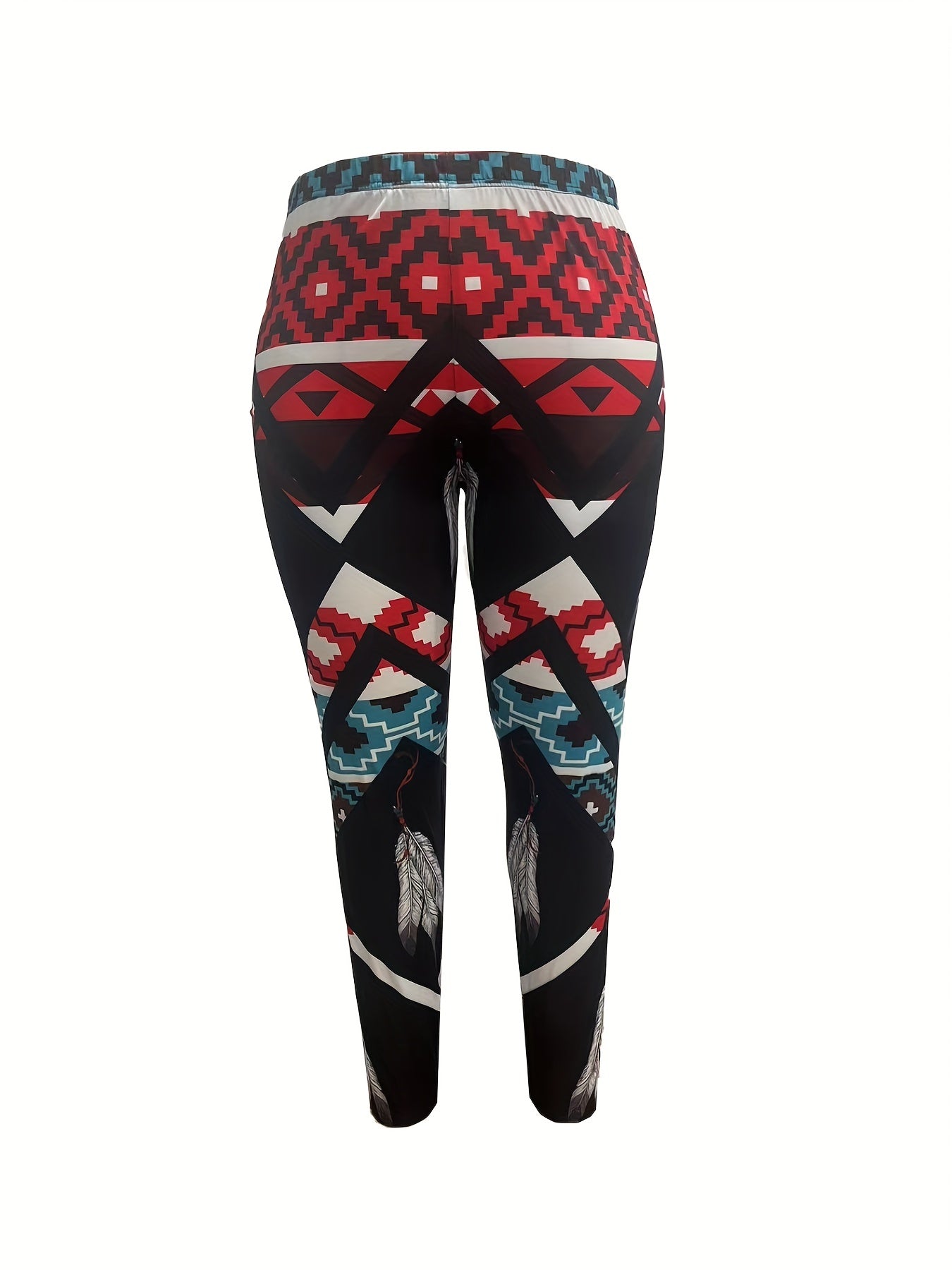 Geometric Print High Rise Skinny Leggings