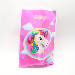 Unicorn Tablecloth & 10 Treat Bags Party Supplies