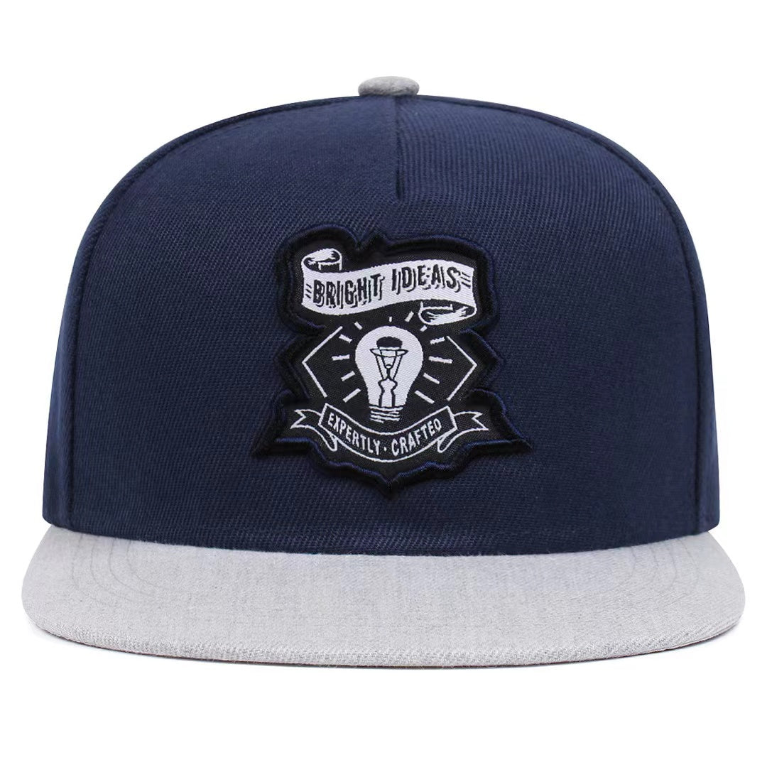 Embroidered English Hip Hop Flat Brimmed Hat