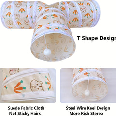 Pet Tunnel Collapsible Tube Toy Rabbit Hideout Tunnel Rabbit Hideout Toy