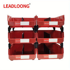 6pcs Stackable Tool Storage Bin Combinable Tools Organizer Box