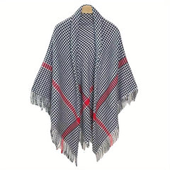Houndstooth Shawl Blanket Scarf Warm Cashmere Wrap
