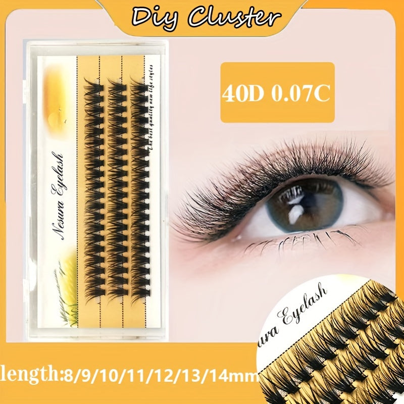 Mikiwilash 60 Bundles 40D Cluster Eyelash Extensions 0 07mm Mink