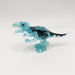 6pcs Dinosaur Collectible Toys Set, Variety of Styles, Transparent ABS Material