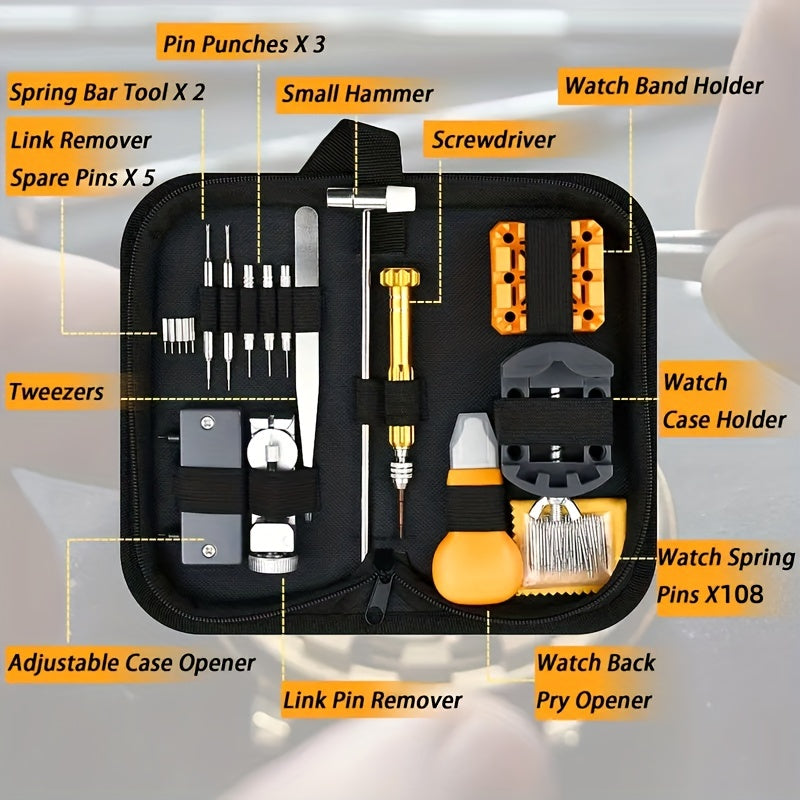 132pcs Watch Repair Kit Watch Replacement Kit Professional Watch Kit