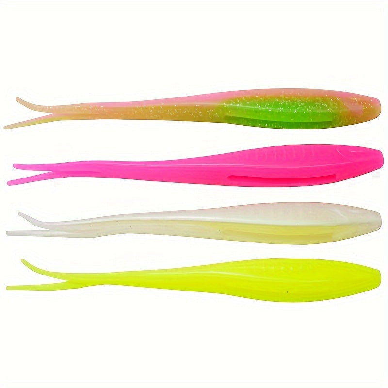 3pcs Large 16.99cm Ultra Soft Split Tail Fishing Biomimetic Baits