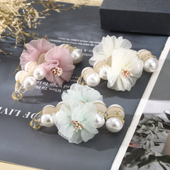 Sweet Flower Pearl Hairpin, Transparent Hair Accessories