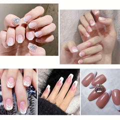 French Manicure Nail Stickers Self Adhesive Tips Guides