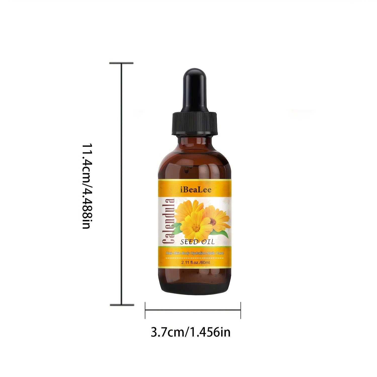 Calendula Hair Essential 100% Pure Natural Undiluted with Glass Dropper