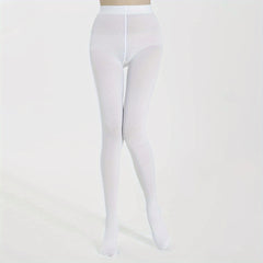 Solid Slim Pantyhose High Waist Elastic Footed Women's Stockings