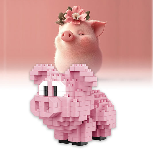 Cute Piggy Duck 3D Building Block Model Puzzle Gift