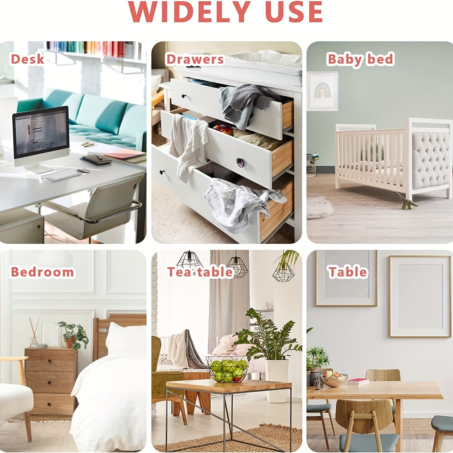 40 Edge Protection Strip with Strong Adhesive for Cabinets Tables & Cribs