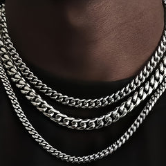 24IN Titanium Steel Cuban Chain - No Rust or Fading