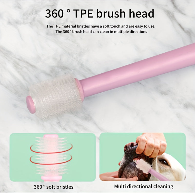 Pet Tooth Cleaning Kit Set Dog Finger Toothbrush 360 Degree Pet Tooth Brush
