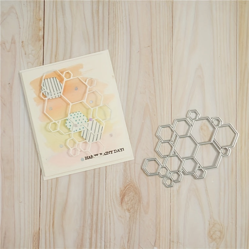 Honeycomb Metal Cutting Die Stencil for DIY Scrapbooking Card Making