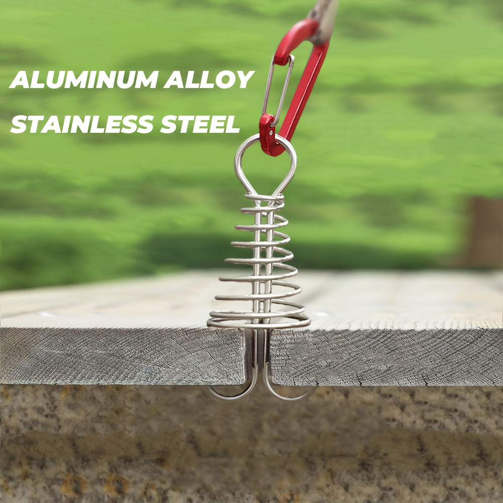 2pcs Adjustable Aluminum Tent Stakes with Spring Buckle