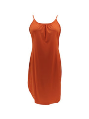 Solid Split Cami Dress Plus High Stretch Slim Midi Dress
