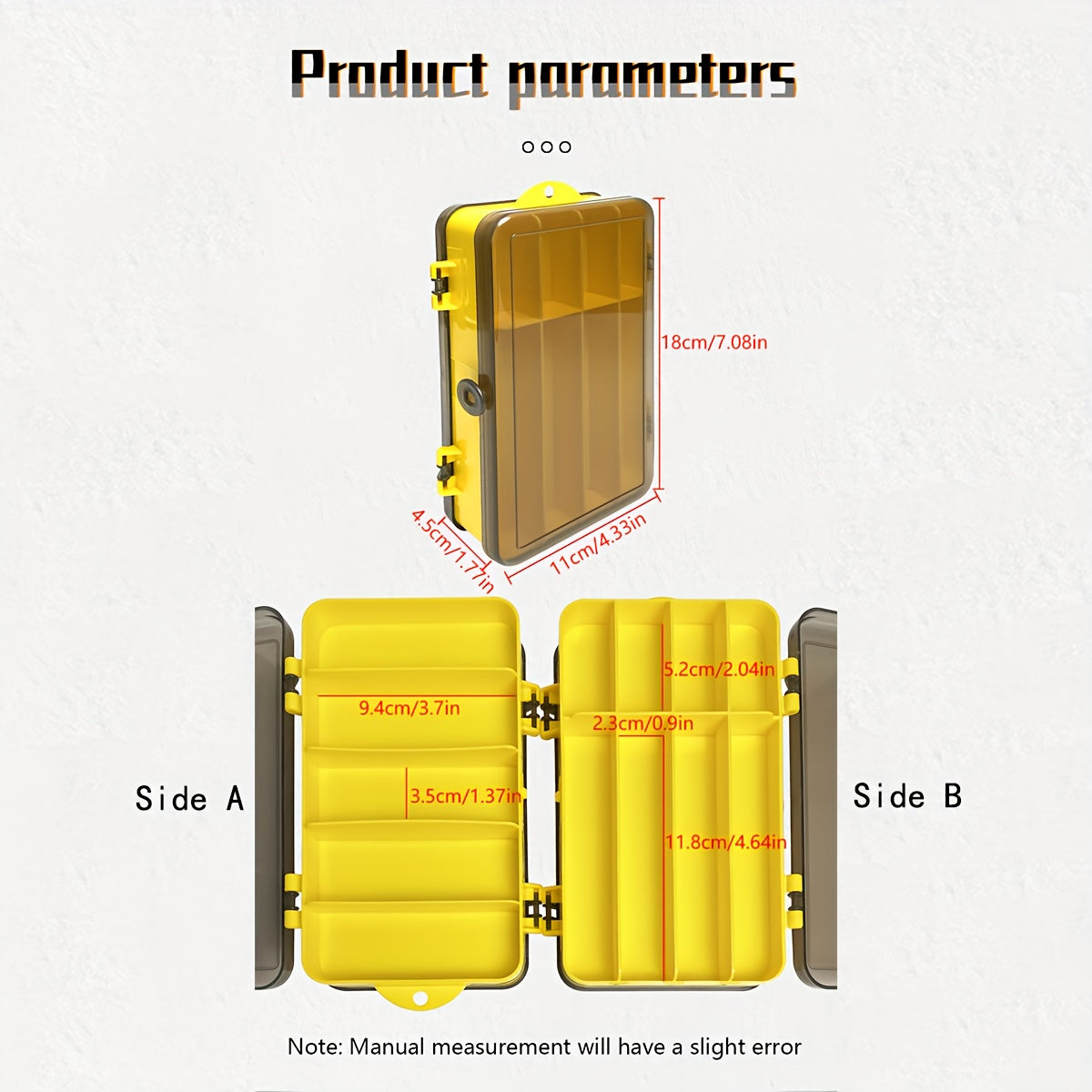 Yellow Tool Box Parts Organizer Plastic Screw Storage Electronic Accessories Box