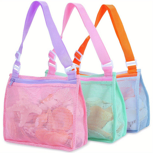 3Pcs Beach Toy Mesh Bag for Boys & Girls