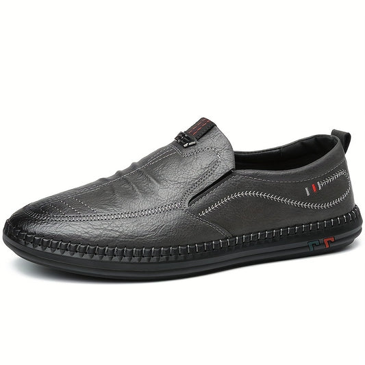 Men's Stitch Detail Loafer Shoes Comfy Slip On Shoes