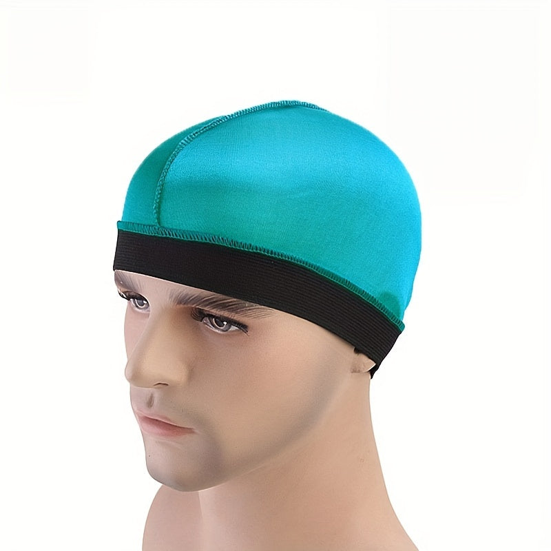 4pcs Silky Stocking Wave Caps Large Size Compression Stain Caps for Men