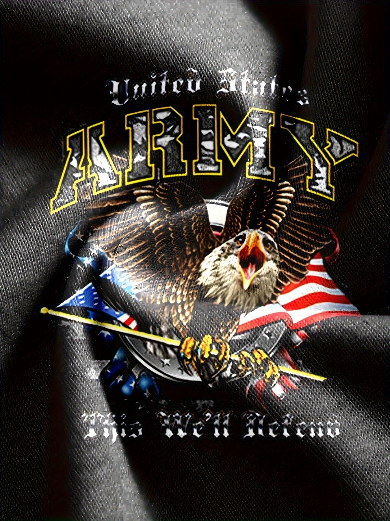 Men's Eagle Print Short Sleeve T-shirt Graphic Tee