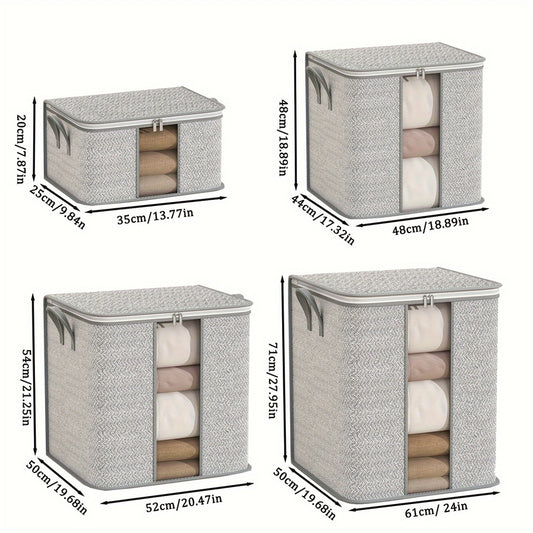 Portable Clothes Storage Bag with Window - Space Saving Organizer
