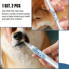 2pcs Dog Teeth Cleaning Pens Pet Teeth Tartar & Calculus Remover