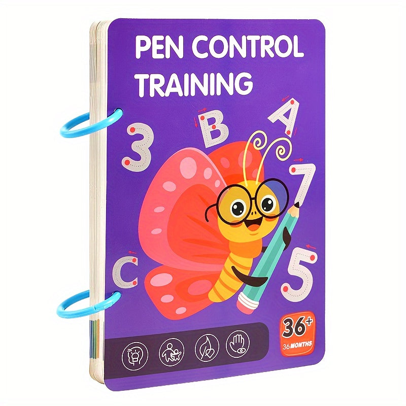 Pen Control Training Workbook Alphabet Number Tracing Pages