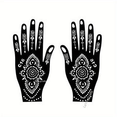 Temporary Tattoo Stencils Long Lasting Waterproof Hand Stencils Self Adhesive