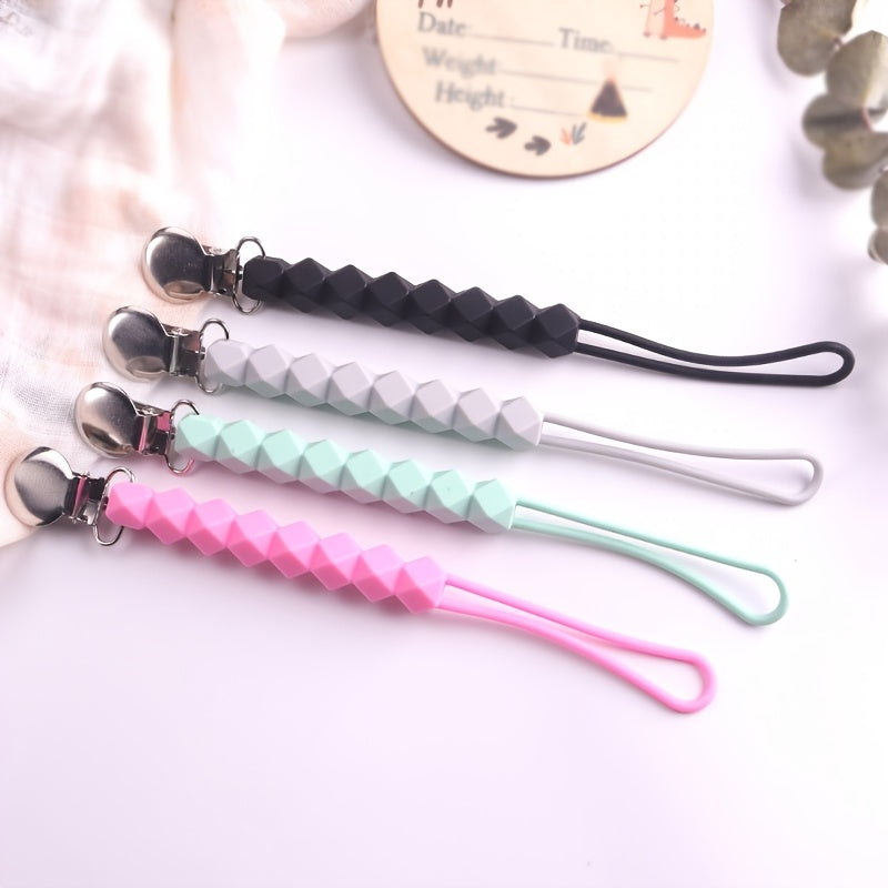 Silicone Pacifier Chain Anti Drop with Clip Lanyard