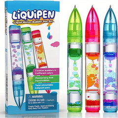 Liquid Motion Bubbler Pens Sensory Toy 3 Pcs Stress Relief CoolToys