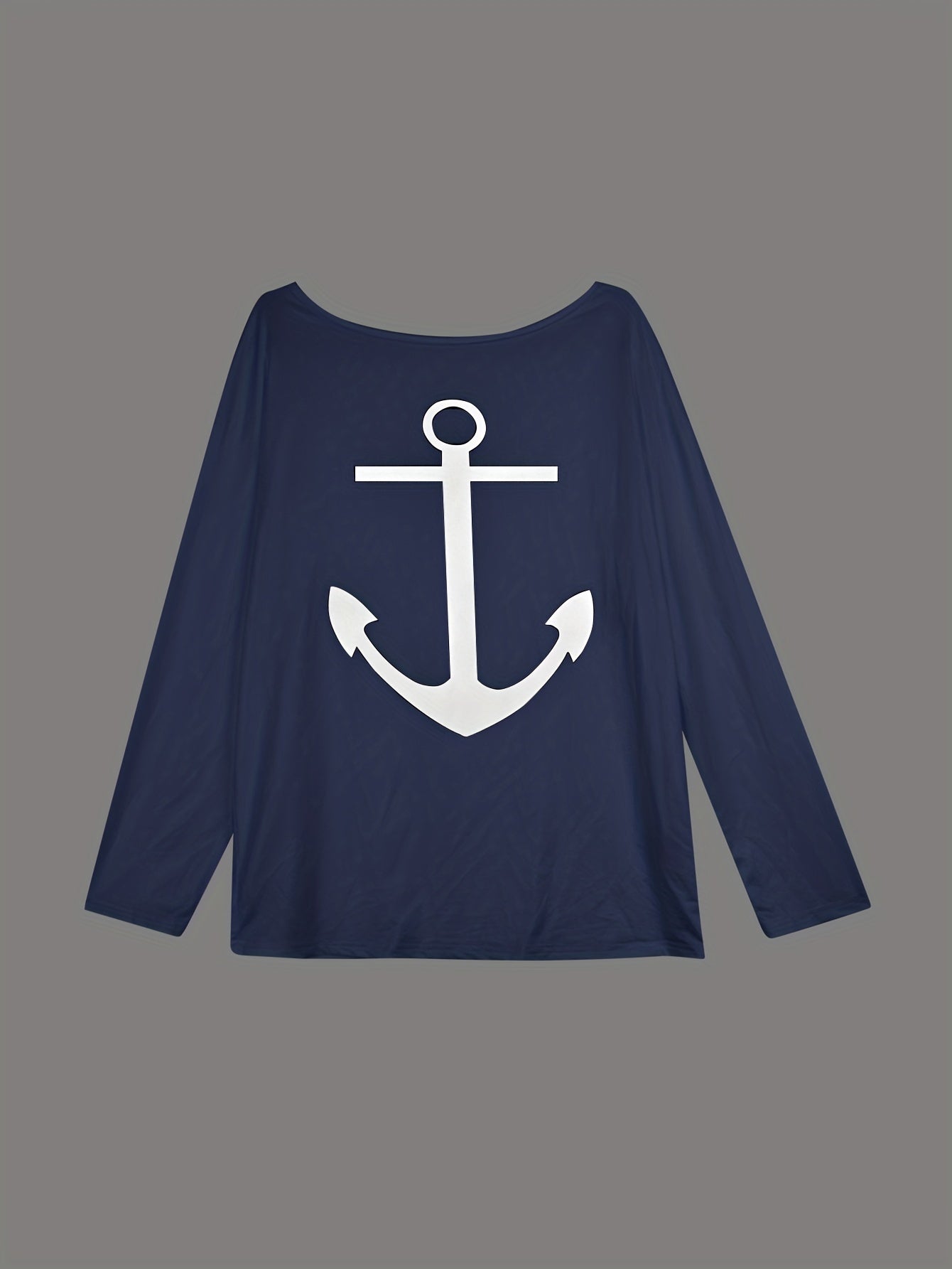 Navy Sports Set Anchor Print Top & Skinny Pants